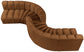 Arc - Velvet 6 Piece Modular Sofa - Saddle