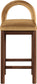 Conrad - Velvet Counter Stool With Brown Legs
