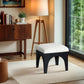 Lawson - Chenille Fabric Ottoman - Black Base