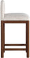 Conrad - Linen Counter Stool With Brown Legs