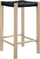 Entwine - Vegan Leather Upholstered Backless Counter Stool - Painted Natural