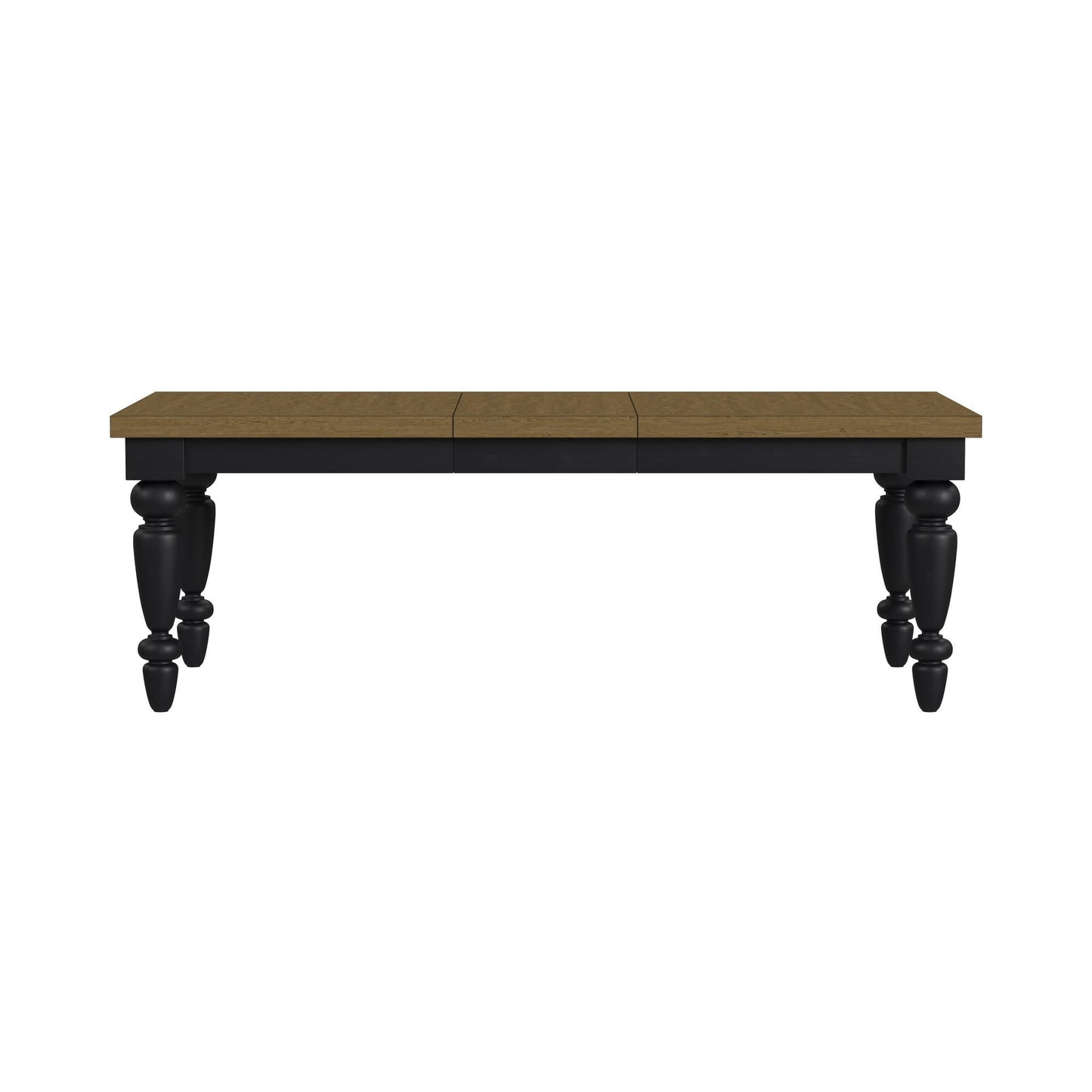 Heritage - Rectangular Dining Table With 18" Leaf - Oak Brown And Black