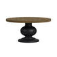 Heritage - 5 Piece Standard Height Dining Set (Round Table And Four Oak Brown Chairs) - Oak Brown And Black