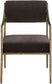 Bastille - Upholstered Dining Arm Chair (Set of 2) - Brass Frame