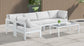 Nizuc - Outdoor Patio 5 Piece Modular Sectional With White Frame