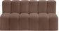 Arc - Faux Leather 2 Seats Modular Sofa