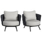 Bali - Chairs With Olefin (Set of 2) - Dark Gray