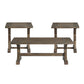 Finn - 3 Piece Accent Trestle Table Set (Coffee Table & Two End Tables) - Dark Walnut