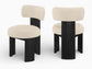 Atelier - Vegan Leather Upholstered Dining Chair (Set of 2) - Black Frame