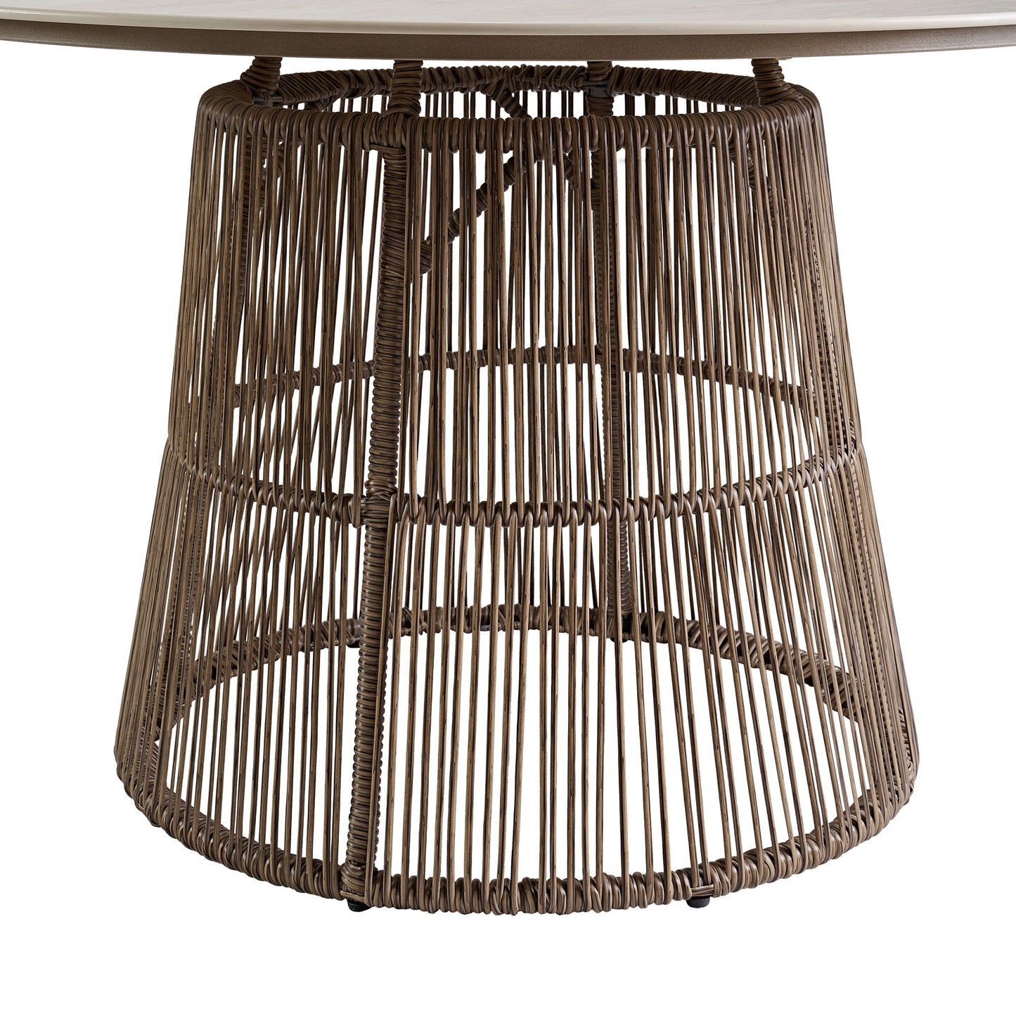Alesso - Round Dining Table - Brown / Sand