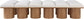 Pavilion - 12 Piece Modular Bench With Brown Base