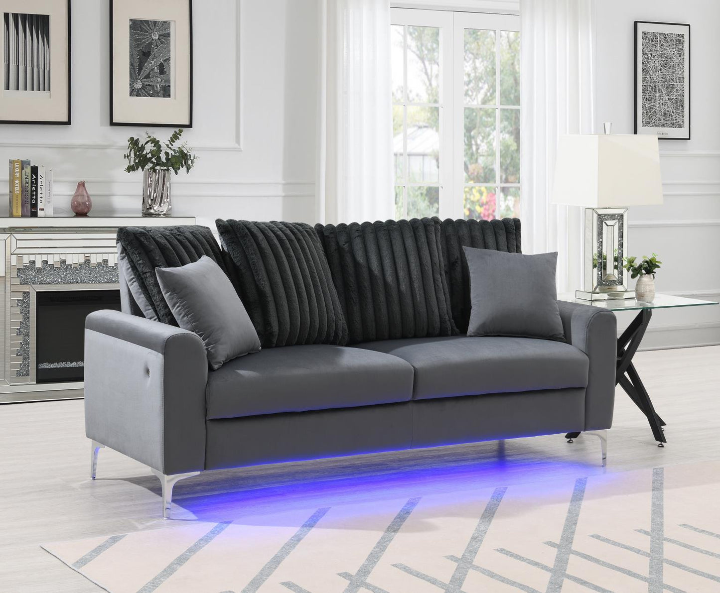 U481 - 3 Piece Living Room Set (Sofa, Loveseat, Chair) - Gray