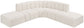 Arc - Boucle Fabric 6 Piece Corner Modular Sofa