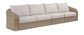 Seacrest - Olefin Water Resistant Fabric And Wicker 4 Piece Outdoor Patio Modular Sofa