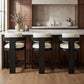 Sacha - Vegan Leather Upholstered Counter Stool With Black Base