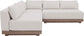 Solace - Olefin Performance Fabric 3 Piece Outdoor Patio Modular Sectional (2 Loveseats & Corner Chair)