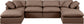 Indulge - Faux Leather 6 Piece Modular Double Chaise Sectional