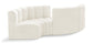 Arc - Velvet 4 Piece Curved Modular Sofa