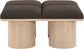 Pavilion - 4 Piece Modular Bench With Natural Base