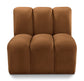 Arc - Velvet Straight Chair - Saddle