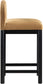 Conrad - Velvet Counter Stool With Black Legs