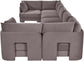 Hammond - Velvet Performance Fabric Upholstered 7 Piece U-Shaped Sectional