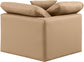 Indulge - Faux Leather Corner Chair - Tan