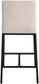 Reeves - Chenille Fabric Upholstered Counter Stool (Set of 2) - Black Base