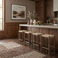 Entwine - Vegan Leather Upholstered Backless Counter Stool - Painted Brown