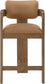 Sacha - Vegan Leather Upholstered Counter Stool With Brown Base