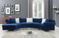 U290 - Velvet 4 Piece Sectional - Navy