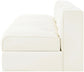 Rummi - Velvet Performance Fabric Upholstered 3 Piece Modular Armless Sofa