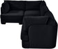 Hammond - Velvet Performance Fabric Upholstered 4 Piece Sectional