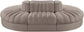 Rummi - Oval Velvet Performance Fabric Upholstered 6 Piece Modular Sectional