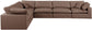 Comfy - 6 Piece Faux Leather Modular Corner Sectional