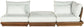 Mirella - 3 Piece Water Resistant Fabric Upholstered Outdoor Patio Modular Sofa