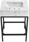 Marmo - Engineered Marble Bathroom Vanity With Black Base