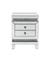 Lotus - Accent Table - Mirrored & Faux Ice Cube Crystals