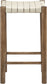 Entwine - Vegan Leather Upholstered Backless Counter Stool - Painted Brown