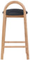 Calvin - Faux Leather Stool - Light Brown Legs