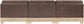 Turin - Chenille Fabric Upholstered Modular Sectional - Brown