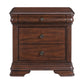 Phillipe - 3-Drawer Nightstand With USB - Cherry