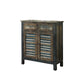 Glancio - Console Cabinet - Antique Oak & Teal