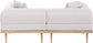 Laguna - 2 Piece Resilient Water Resistant Fabric 71" Upholstered Outdoor Patio Modular Loveseat