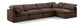 Indulge - Velvet 5 Piece Modular Sectional