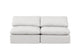 Indulge - Faux Leather 2 Seat Modular Armless Sofa