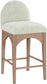 Waldorf - Chenille Stool With Natural Legs