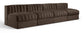 Rummi - Armless Velvet Performance Fabric Upholstered 4 Piece Modular Sofa