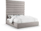 Adam - Linen Fabric Bed With 89" Headboard
