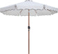 Amalfi - Aluminum Patio Umbrella - Black Base / Light Brown Pole